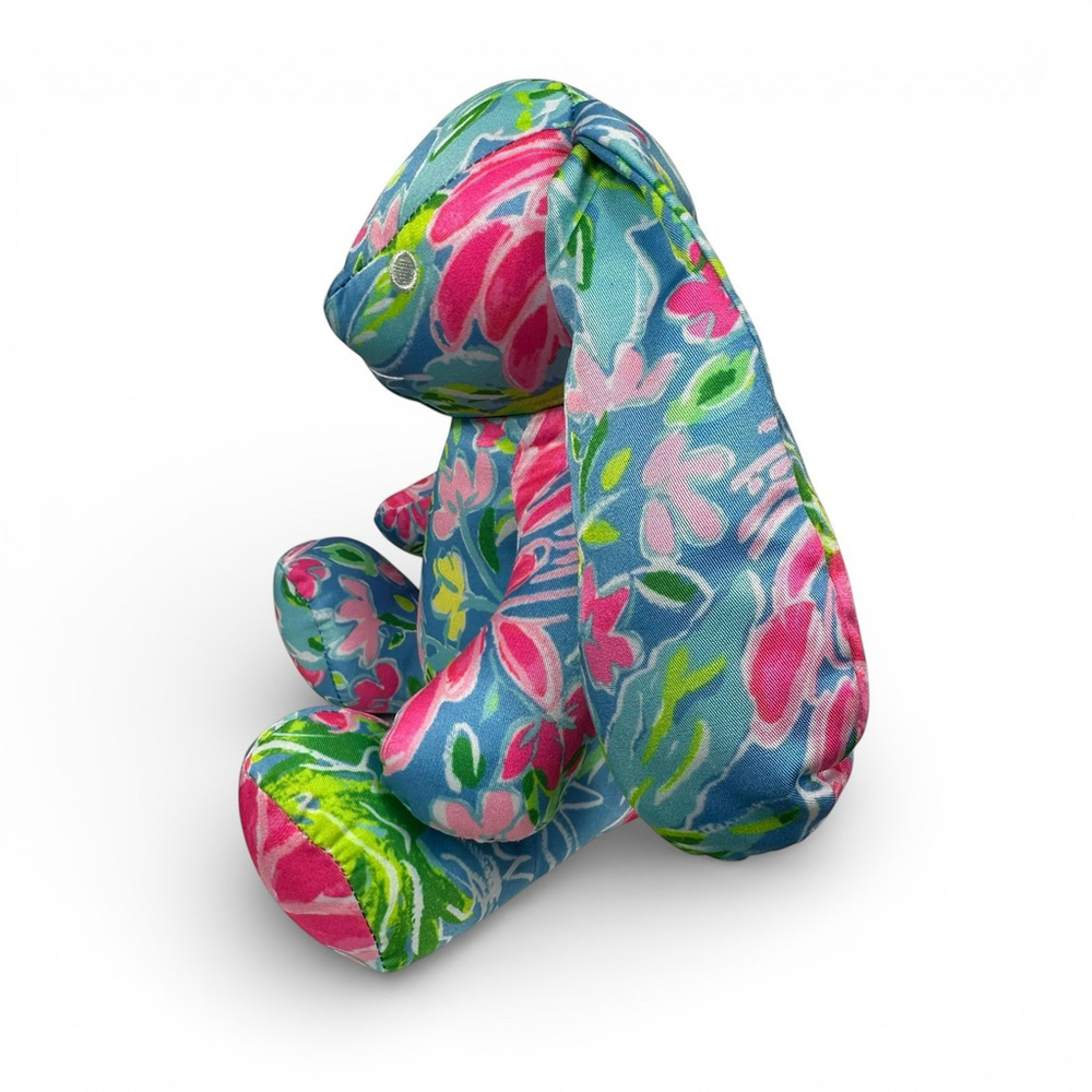 Lily Pulitzer Plush Floral Bunny Rabbit Stuffed Animal - Picture 3 of 5